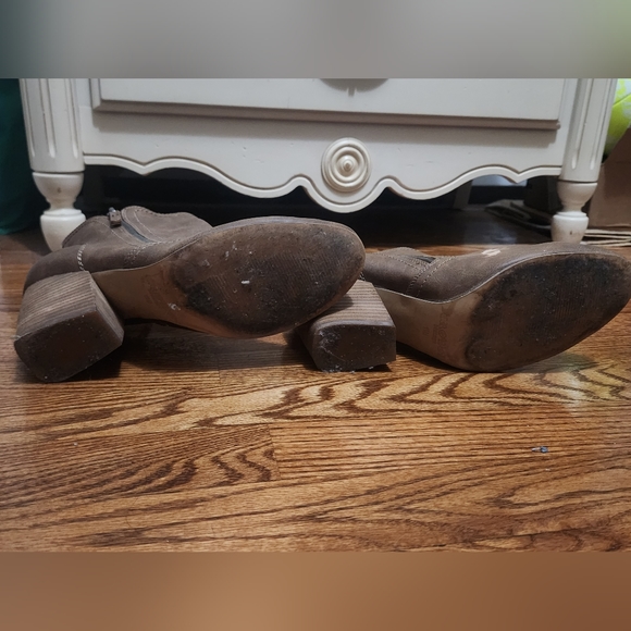 Brown Heeled Ankle Boots - Picture 2 of 5